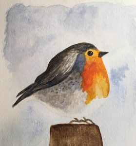 bird watercolor painting