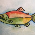 sockeye watercolor painting